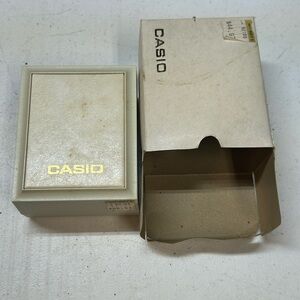 Vintage Casio Watch Box: Red Velvet Display Case, 1980s Packaging W/ Originalbox